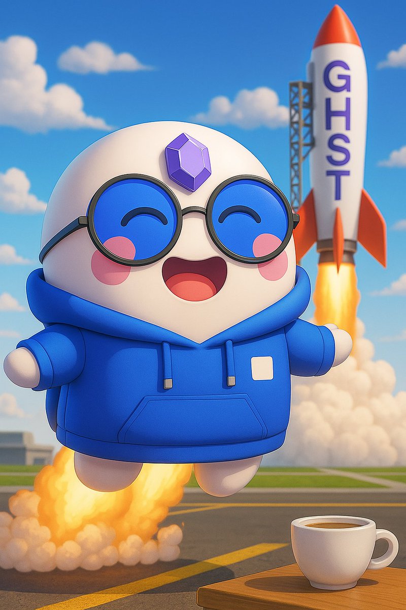 Nothing makes a Gotchi happier than seeing $GHST heading to the moon! 🌕✨
The <a href="/aavegotchi/">Aavegotchi 👻🟦 Now on Base!</a> fam is ready for liftoff.
#GotchiGuardians  #aavegotchi