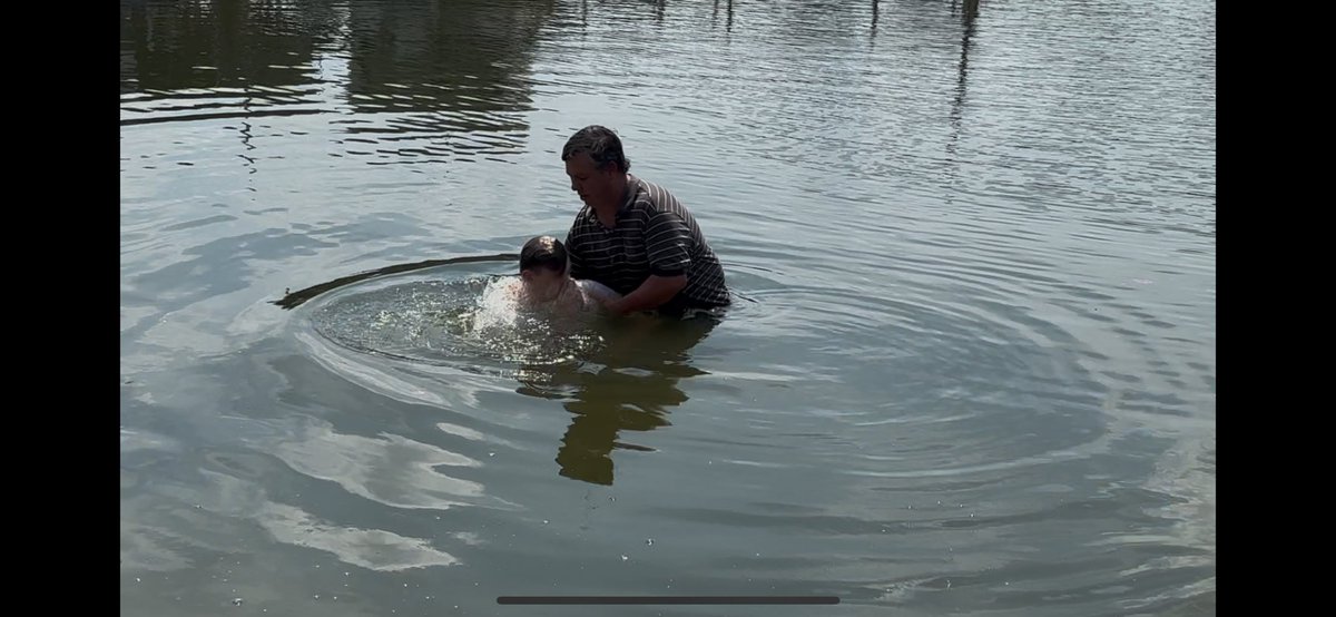 Ryder Marsh would not be denied!! 1800 people in line to be baptized, so after being turned away Ryder found a boat ramp near by the event to make sure to get it done and surrounded by family and friends he was submerged and rose in accordance to scripture! God get the glory!