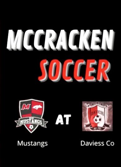 FINAL 
Mustangs Win!

McCracken County  2
Daviess County  1

<a href="/gomccracken/">GoMcCracken</a> 
<a href="/McCrackenCounty/">McCracken County HS</a> 
<a href="/WKYHSSOCCER/">Western KY HS Boys’ Soccer</a> 
<a href="/Daviess_Soccer/">Daviess County Boys Soccer</a>