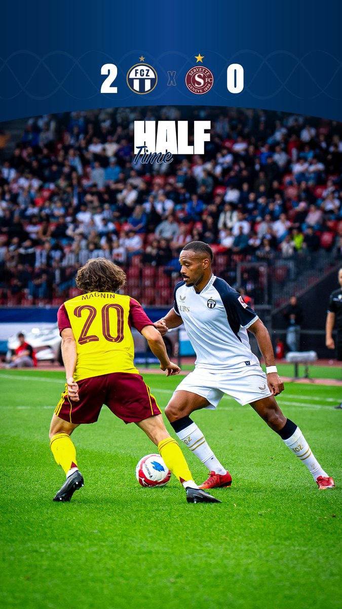 Halbzeit im Letzigrund. Wir führen zur Pause gegen die Genfer mit 2:0.

#fcz