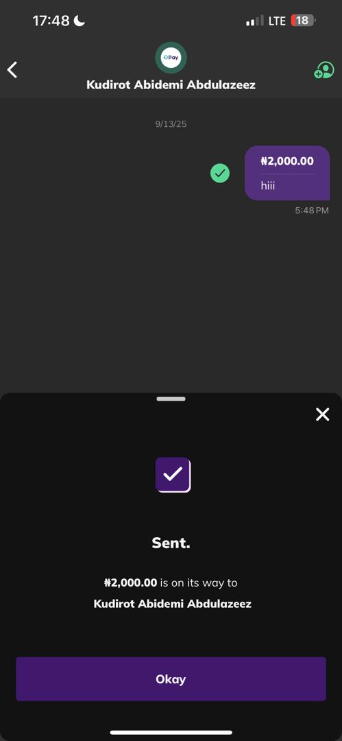 Sent ✅️
