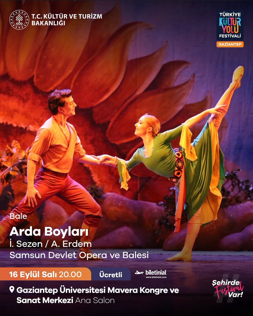 Arda Boyları ( Bale ) - 16 Eylül 2025 // 20.00 ‘da Mâvera KSM’de

Biletler Satışta !!
<a href="/biletinial/">Biletinial</a> 

#sanatintumrenklerimaverada #newseason #gastroantepkültüryolu