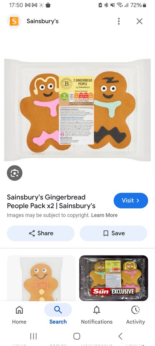 JeanetteCliffe's tweet photo. @sainsburys Hi. An odd question I know but are you able to find out if the gingerbread people contain egg in the icing as well as the actual gingerbread please? https://t.co/5WA88M0nfW