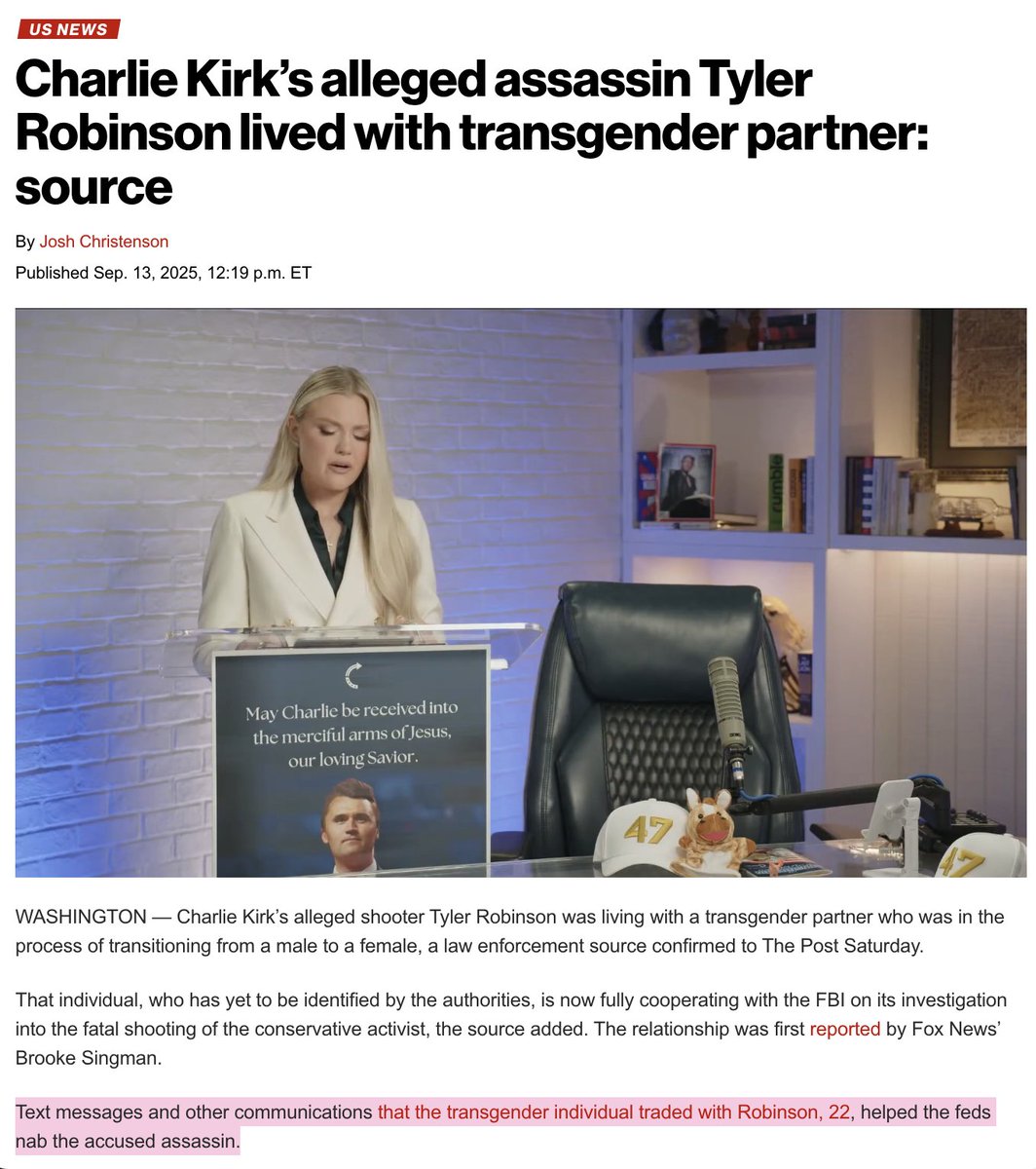 AriDrennen's tweet photo. Kash Patel's FBI is now claiming that they caught the Charlie Kirk shooter through texts with his transgender roommate, which is odd because just yesterday the Governor of Utah was saying that his family turned him in, leading to widespread calls for Patel to resign. https://t.co/L2FRfF13CB