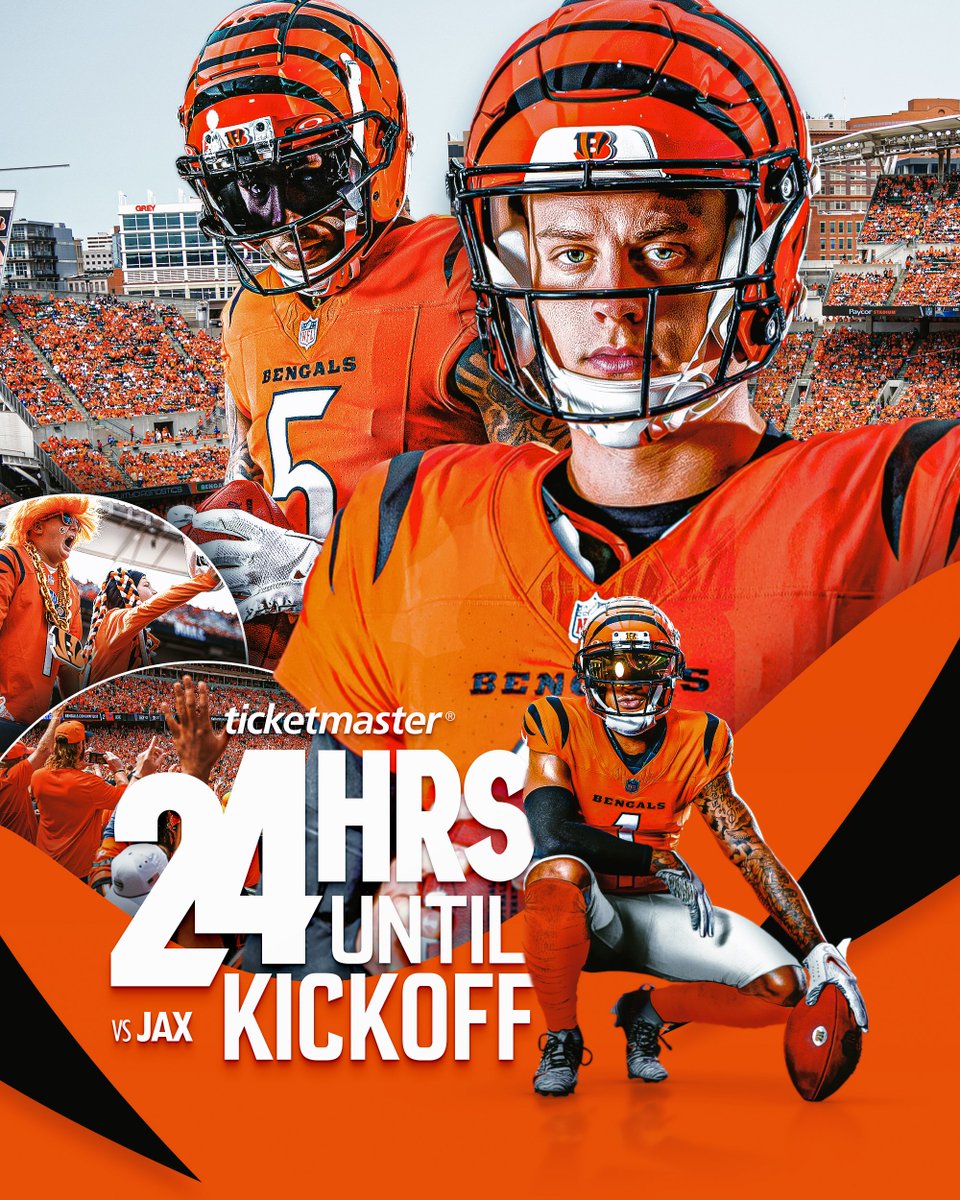 Orange takes over in 24.

#JAXvsCIN | <a href="/Ticketmaster/">Ticketmaster</a>