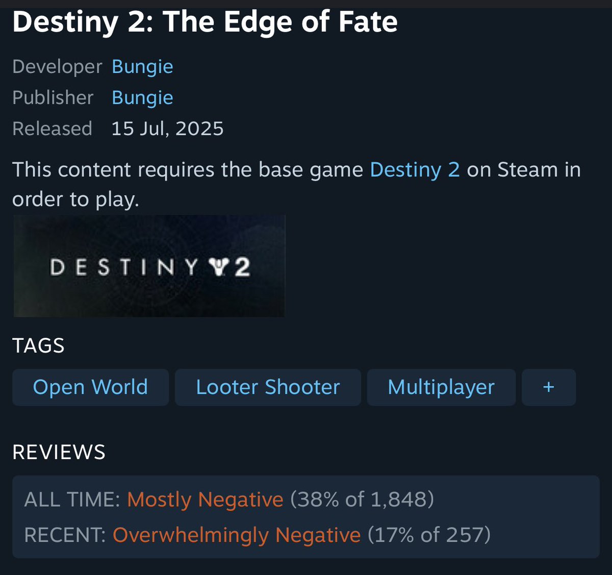beast_mitch's tweet photo. Damn 17% is not good #destiny2game https://t.co/471817VbIT