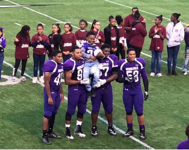 Congrats to Merrillville Pop Warner’s Davon Carpenter on winning a signed football from the <a href="/mhspiratefball/">MerrillvilleFootball</a> team.  Captains <a href="/JrMichaelhill/">Jr.MichaelHill</a> <a href="/Quran_Moore90/">Quran Moore</a> <a href="/MrTakeaway21/">Warren Brown III</a> <a href="/JQJohnson_2/">JQ Johnson</a> presented Davon the ball! Captain Warren Brown III won the game in 2017!
🏴‍☠️🏴‍☠️🏴‍☠️🏴‍☠️🏴‍☠️🏴‍☠️🏴‍☠️🏴‍☠️🏴‍☠️🏴‍☠️🏴‍☠️🏴‍☠️🏴‍☠️