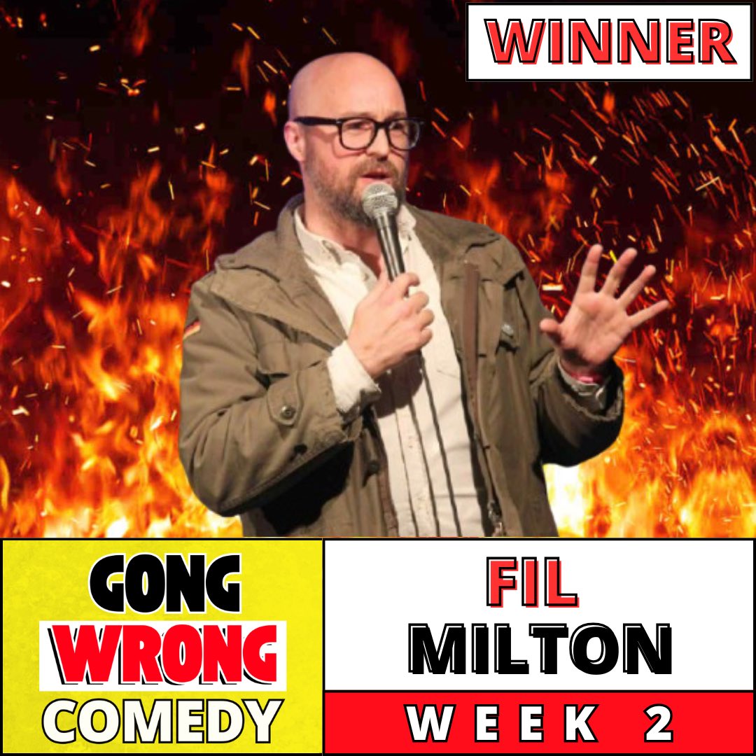 gong_wrong's tweet photo. Congratulations to Friday’s winner of Gong Wrong at Barnsley Comedy Club Fil Milton! - closely followed by runner up Alex Mettrick

It was another weird night! 🤩 &amp; that’s BEFORE the afters sex party at a random Townhouse in Kendray 🤯

Tickets now on sale for next week 🥳 https://t.co/jZMkUJk7Y6