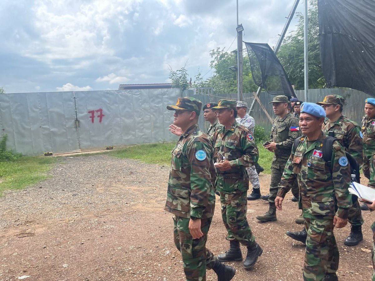 SovanRatana_'s tweet photo. Cambodia's Ministry of National Defence: On September 13, 2025, the Interim Observer Team (IOT),  Team Site 2 (TS-2), was inspected the unilateral land occupation activities of the Thai military in Chokchey village, O'Bei Choan commune, O'Chrov district, Banteay Meanchey province.