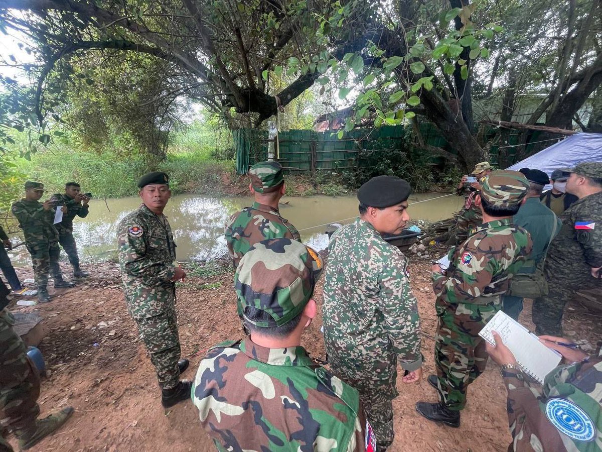 SovanRatana_'s tweet photo. Cambodia's Ministry of National Defence: On September 13, 2025, the Interim Observer Team (IOT),  Team Site 2 (TS-2), was inspected the unilateral land occupation activities of the Thai military in Chokchey village, O'Bei Choan commune, O'Chrov district, Banteay Meanchey province.