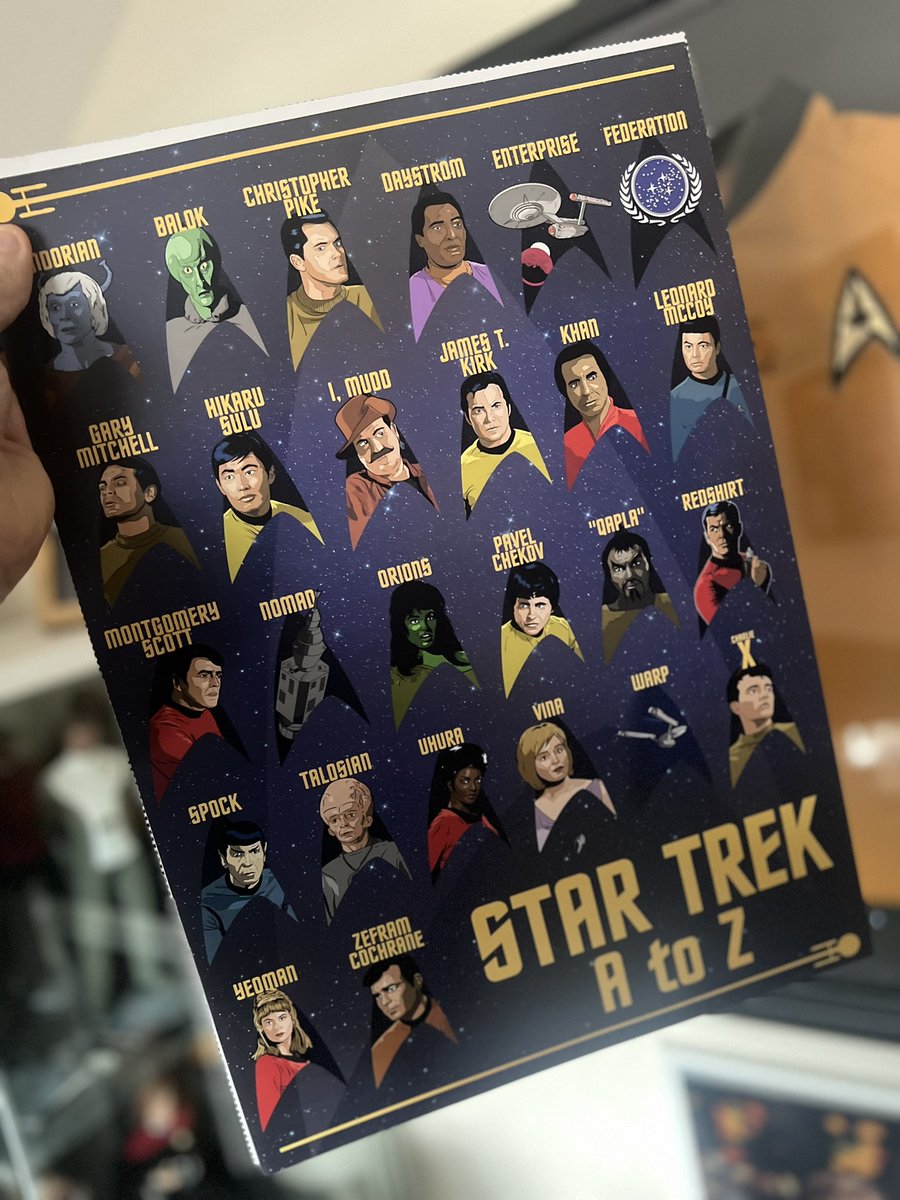 My #AtoZofStarTrekTOS looks fab (if I do say so myself) as a printed A3 poster!!! 

#Startrek #startrektos #fanart #digitalart #illustration #startrekart #startrekfanart #startrektheoriginalseries