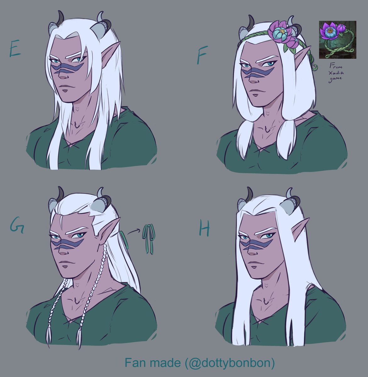 dottybonbon's tweet photo. Runaan hair concepts for fun! B stands for Bobnaan #TheDragonKing #thedragonprince #tdpart https://t.co/InXkTGfk6B
