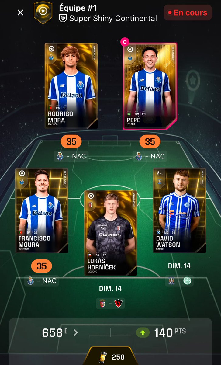 #Sorare DNP or not DNP?
Ici on veut pas de sub. L’amour au Club. Assumer comme tout coach le choix des équipes en fonction des joueurs à dispo. 

Allez Porto et vibrons dans les stades! #SorareOnTour 
💙🤍 Mourinho en guest star pour ce match 🙌