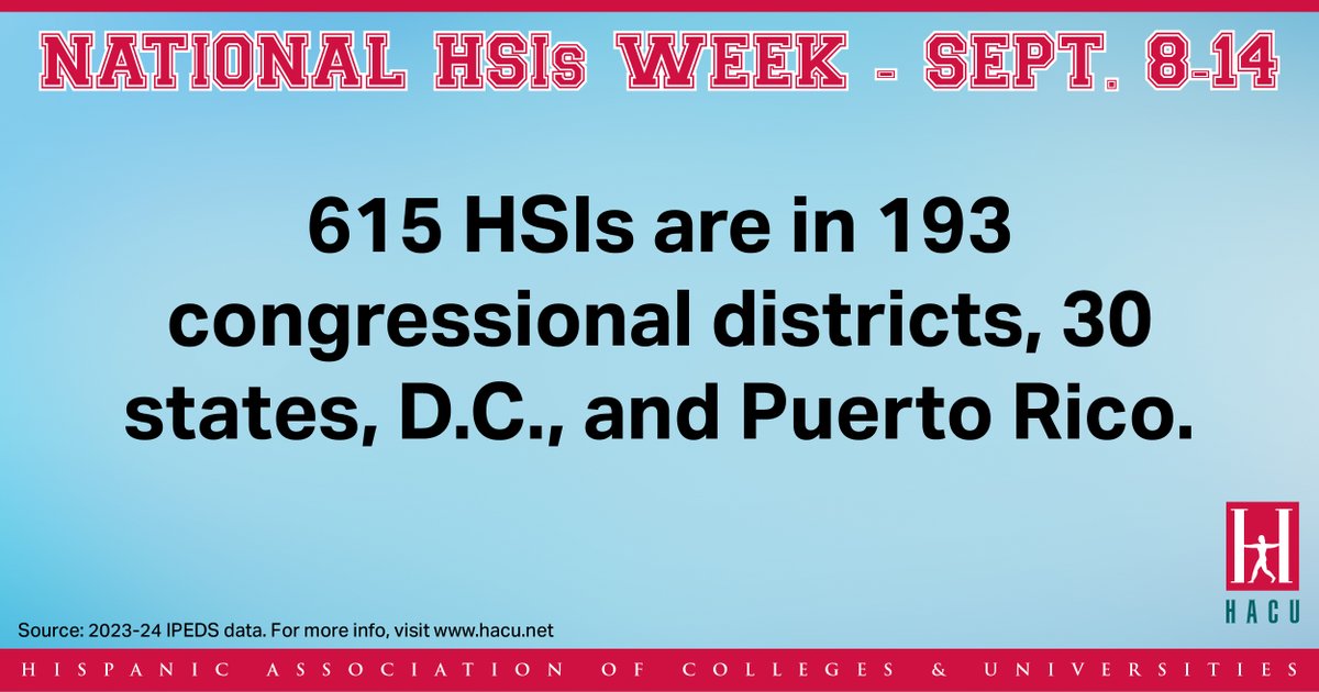 HACUNews's tweet image. There are 615 Hispanic-Serving Institutions (HSIs) across the United States. Amplify the vital role HSIs play in the communities they serve. Tag @HACUNews on social media to show your support for #HSIsWeek.
bit.ly/4p41tVI