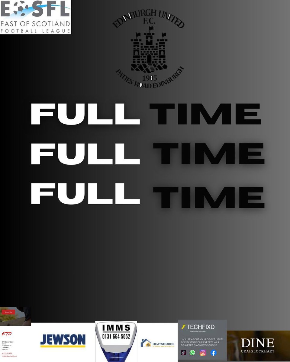 Vale of Leithen 0-3 Edinburgh United

Another good result for United as we progress to the next round of the <a href="/SouthChallenge/">FinestCarMats.co.uk South Challenge Cup</a> Cup!

⚽️Isaac Mackie - Alister McLellan and Sons Painters and Decorators
⚽️Todd Teviotdale - Flo Crombie
⚽️Callum Hunter - BM Joinery