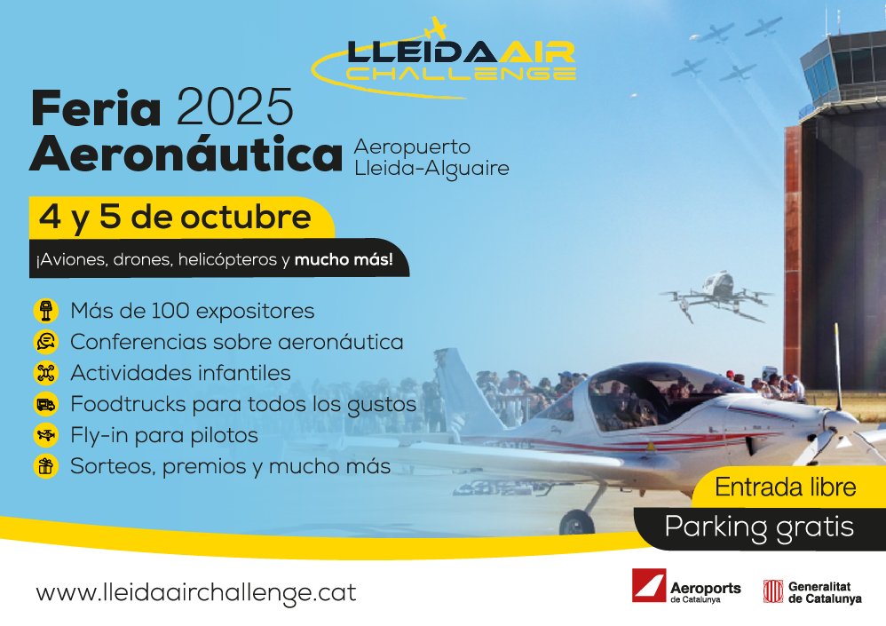 IVAOES's tweet image. Nos alegramos anuncia que un año mas IVAO España estará en el @LleidaAirChlnge ✈️ ¡Los días 4 y 5  de octubre os esperamos en nuestro PDE situado en la zona de expositores!