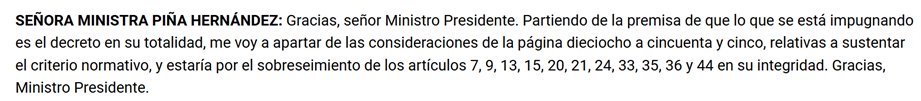 La primera sesión del Pleno de la <a href="/SCJN/">Suprema Corte</a> de la 12° Época ha tenido muchas críticas. Ésta, sin duda, la más irrelevante, inocua e intrascendente que he leído.

El sobreseimiento "de los artículos" es un lenguaje coloquial, para referirse al sobreseimiento "respecto de".
