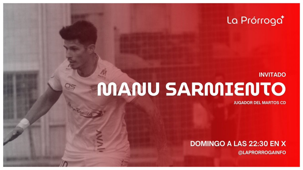 A este lo conocemos de algo... 🤔

Estará con nosotros en el programa de la Jornada 2 <a href="/ManuSarmiento_/">Manu Sarmiento</a>, jugador malagueño del <a href="/MartosClubDptv/">Martos Club Deportivo</a> que ha vuelto este año al Grupo IX.

¡Mañana 22:30!