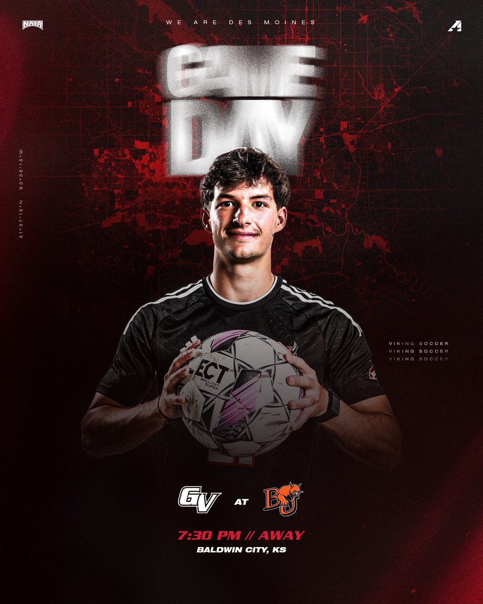 GAME DAY!!! 🚀⚽️
The Vikings hit the road to Baldwin City, KS to face #13 Baker University in one more stiff conference clash! 🔥

7:30 PM Kickoff / Watch Live: 👉 urbanedgenetwork.net/watch/3688

#GoVikings #TheRightWayToPlay