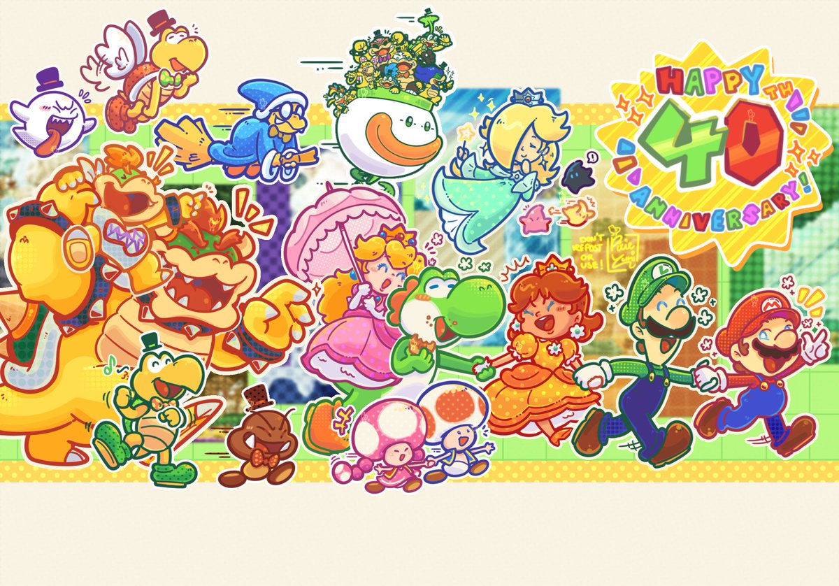 pixie_yuni's tweet image. HAPPY MARIO 40th ANNIVERSARY!! 
🎉🍄
WAHOOO~!
.
#mario #Nintendo