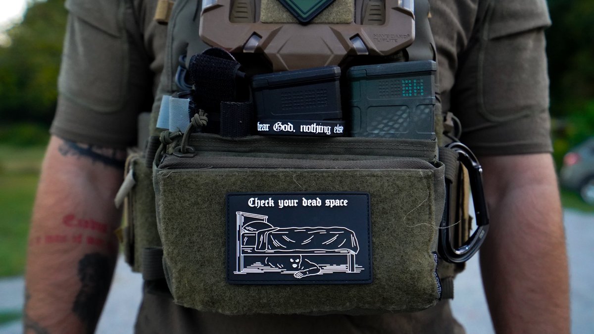 Dead Space v2 is live 
HolsterWhenSafe.com

Every patch order comes with a fear God, nothing else wristband. 

You never know who may be hiding under your bed👀