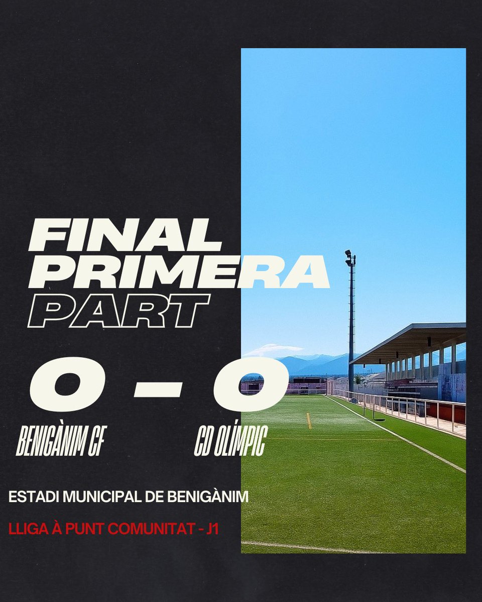 ⏱️ 45’+3 | 0-0 | Descans en el #BenigànimOlímpic

25/26 UNITS, IMPARABLES