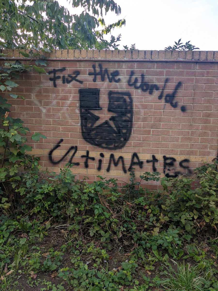 N0tAnEmptySeat's tweet image. "Fix the world. ULTIMATES" spotted on my way home in Coventry, England @DenizCamp