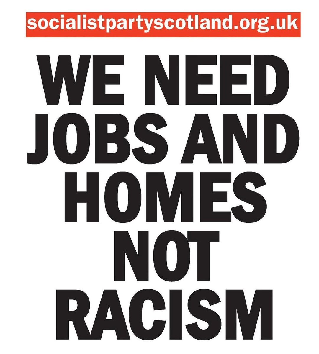 Working class people everywhere should fight the billionaires and their capitalist economy.  

No to racism and xenophobia. 

The money and wealth is there. Don’t believe the lies. 

Fight for democratic socialist change.
#Glasgow