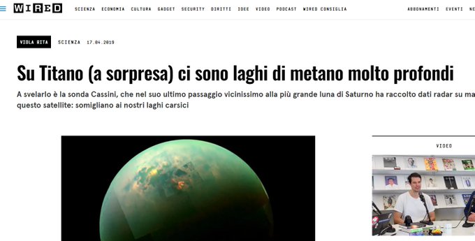 <a href="/MaxxMono/">MaxxMono | Non obbedirò.</a> Se si trovano idrocarburi su Titano, è difficile pensare che derivano dai fossili di dinosauro...