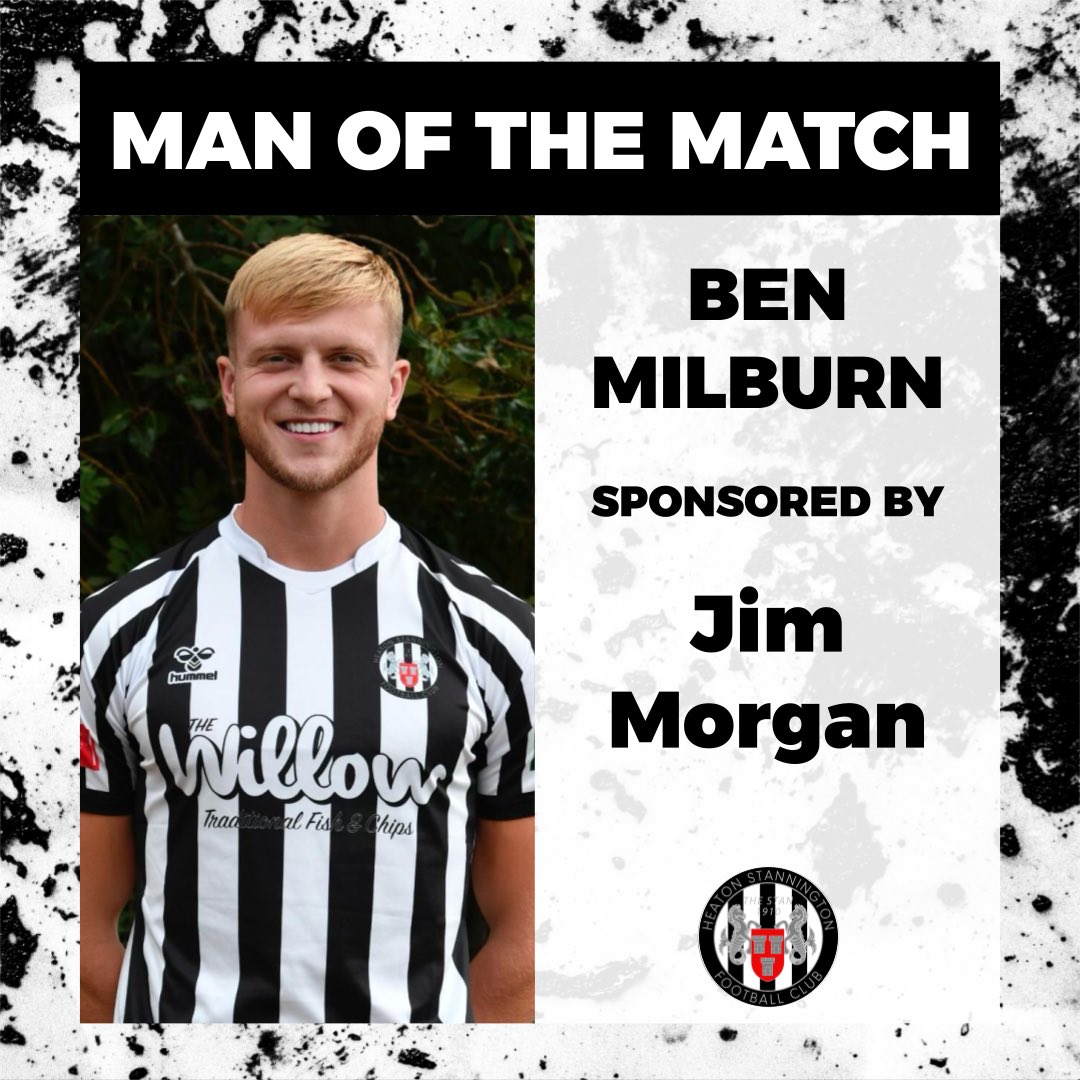 ⭐️MAN OF THE MATCH⭐️

A first goal for the club and a strong defensive showing in a new partnership with Joe Robson (who was also in the MOTM conversation) wins Ben Milburn his second award of the season. 

Well done Ben!