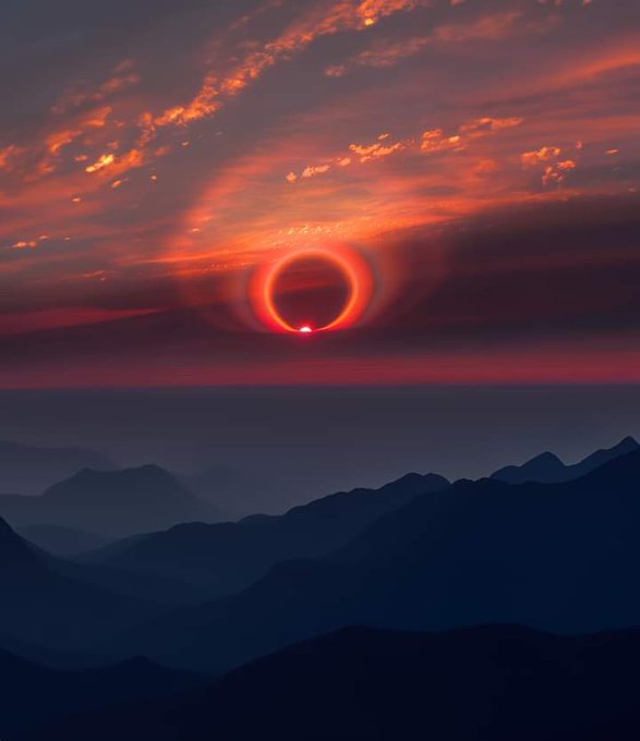 NightSkyToday's tweet photo. Extremely rare Solar Halo captured during sunrise... https://t.co/HZ64caOt3y