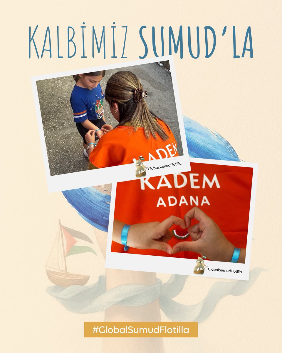 Kalbimiz Sumud’la atıyor. 🌊🇵🇸

Mavi bilekliklerimiz; umuda yelken açanlarla kurduğumuz birlikteliğin ve dayanışmanın sembolü. 💙

#GlobalSumudFlotilla