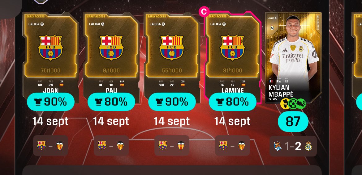 Se acabaron los hotstreaks ❌☠️ <a href="/Sorare/">Sorare</a> 

Lamine Yamal 🥶

Aún perdiendo la posibilidad de 1000$ sigo EN CONTRA de los subs. 

Es fantasy…