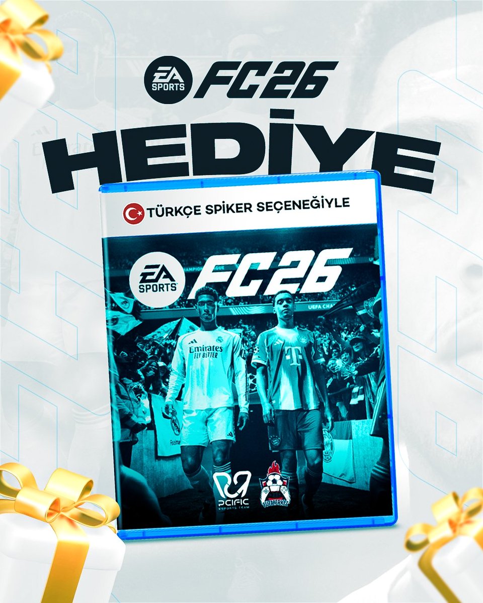Ertem Şener'in ve Özkan Öztürk'ün spikerliğinde 1 kişiye EA FC26 hediye ediyoruz! 🎁

Bu gönderinin altına: 👇

💠 Bir arkadaşını etiketle.
💠 <a href="/PCIFICespor/">PCIFIC Espor</a> ve @FUTmerkez hesaplarını takip et.
💠 Bu gönderiyi Repostla.

Eğer 1000 RT'yi geçersek Standart yerine Ultimate sürüm 18