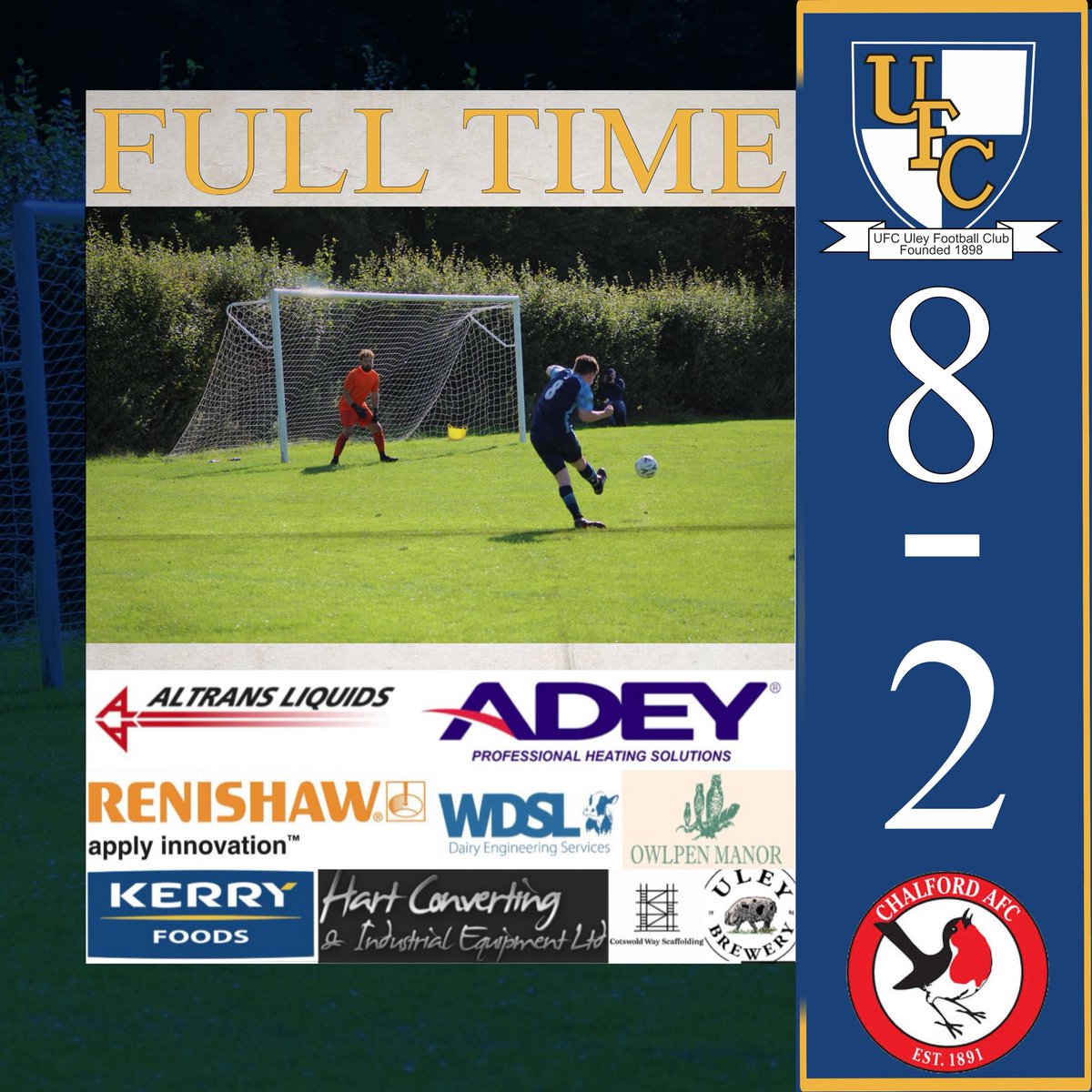 FULLTIME🔵

8-2 Win for Uleys first home league game of the season

Goalscorers
Keiron Birch x3
Jaden Chapman x2
Shaun Chapman x1
Chay Fisher x2

🔵UTU⚪️