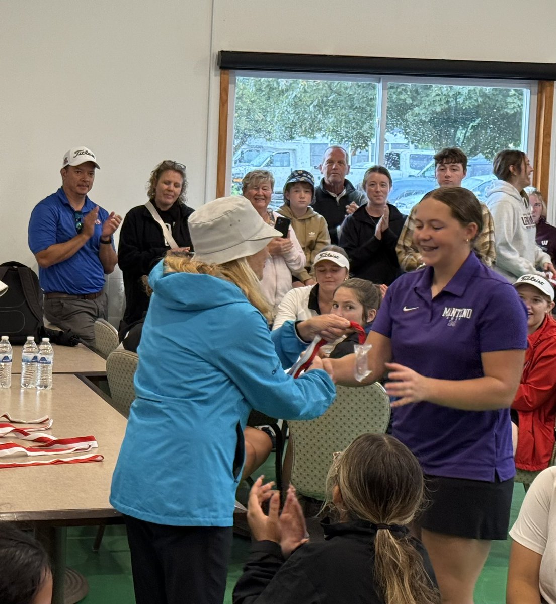 MantenoTeam's tweet photo. Girls competed today in the BBCHS Invite that was shortened due to rain. Congrats to Olivia Bukowski and Ginny Kvasnicka for being a medalist in the tournament. Great job girls. https://t.co/JzcIWeellc