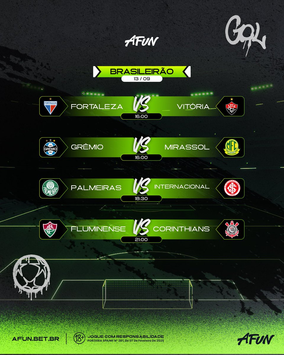 ⚽️ PREVISÕES DE HOJE / APENAS PARA REFERÊNCIA

      Fortaleza 🟥🟥 Vitória
➡️ Vitória da casa；Menos de 2.5

         Grêmio 🟥🟥Mirassol
➡️ Vitória da casa；Mais de 2.25

    Palmeiras 🟥🟥 Internacional
➡️ Vitória da casa；Menos de 2.25

 Fluminense 🟥🟥 Corinthians
➡️