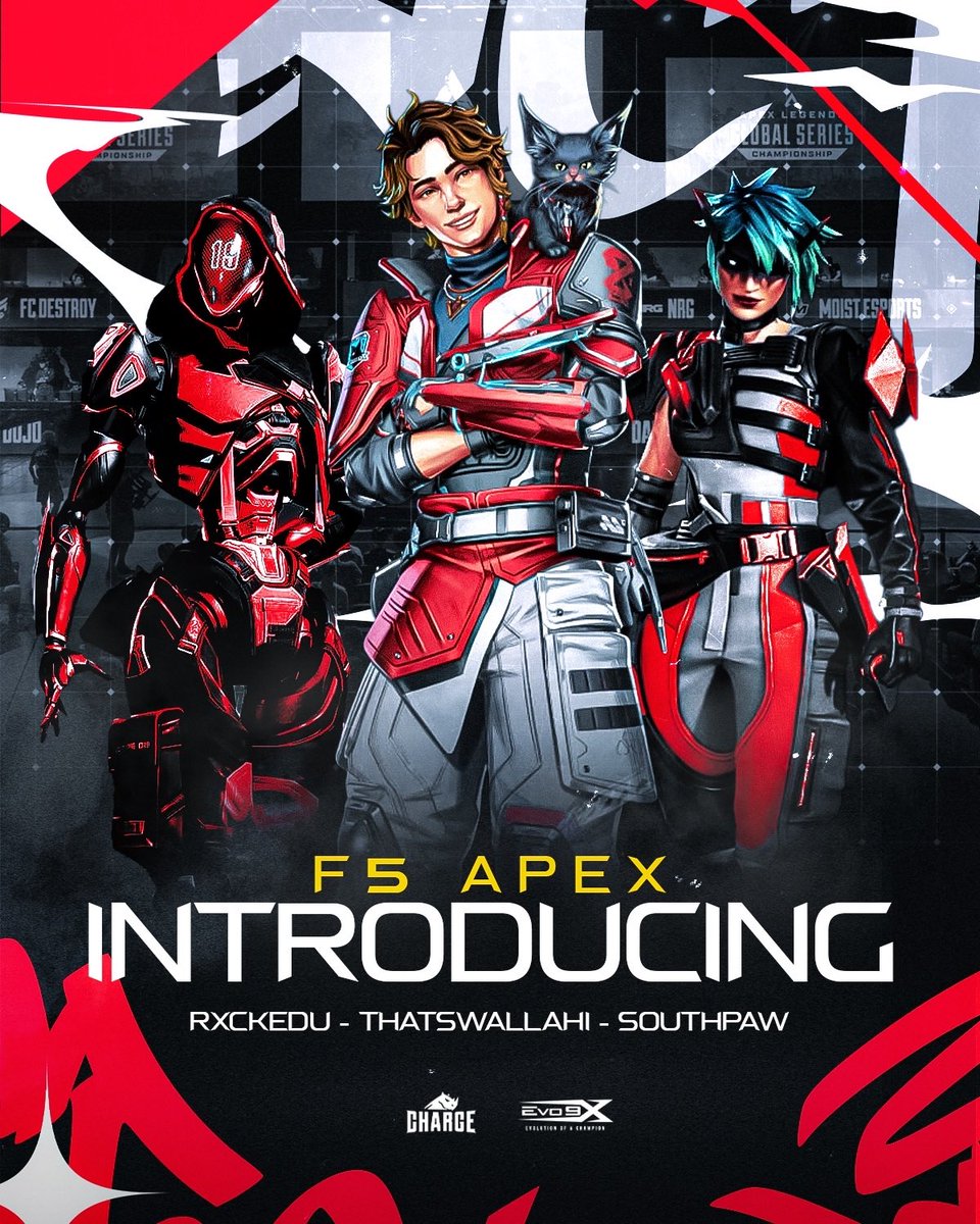The sky is the limit we are looking to go all the way! Welcome F5 Apex! 

🔴<a href="/ThatsWallahi/">ThatsWallahi</a> 
⚪️<a href="/TwinsGaming45/">F5 | Southpaw45</a> 
🔴<a href="/Rxckeduu/">Rxckedu</a> 

#FeelTheStorm | #F5Apex