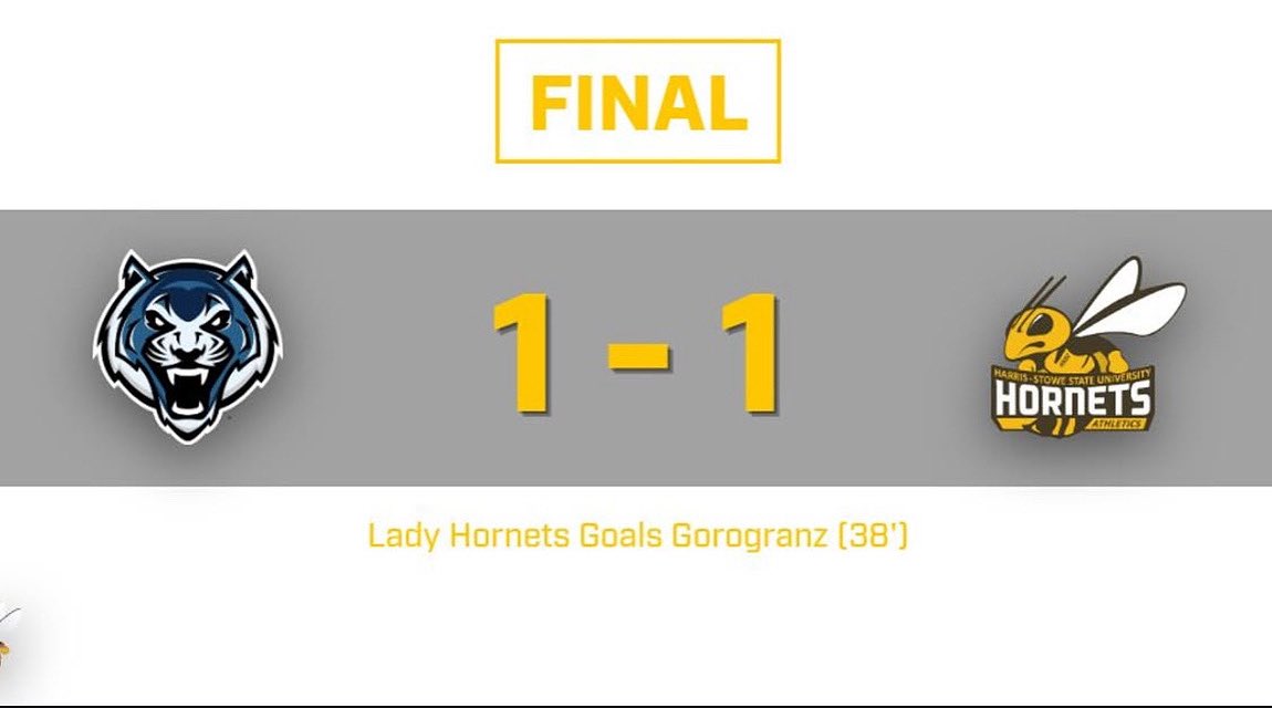 Harris-Stowe State University women's soccer ends in 1-1 draw against Lincoln. Luka Gorogranz
nets her second goal of the season. #hssu #swarmup #hornetpride