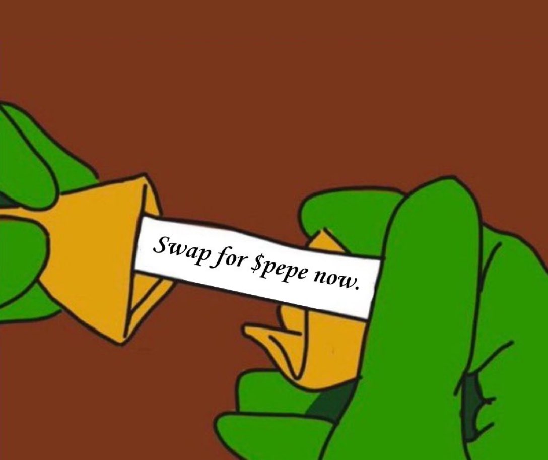 JimmyPepeEth's tweet photo. #swapforpepe https://t.co/EUnuQvJhH3