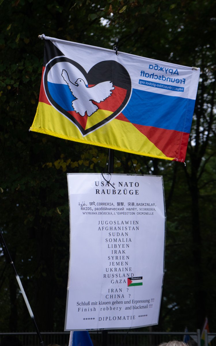 m_dorn_'s tweet photo. Druschba Global, ebenfalls mit mehreren Fahnen vertreten, wurde von AfD-MdB Rainer Rothfuß gegründet. Rothfuß traf 2017 auf der "Friedensfahrt" auch den Chef der nationalistischen Nachtwölfe, A. Saldostanow. #b1309 https://t.co/JnRgYgVGzo https://t.co/s9pyv5AGBz