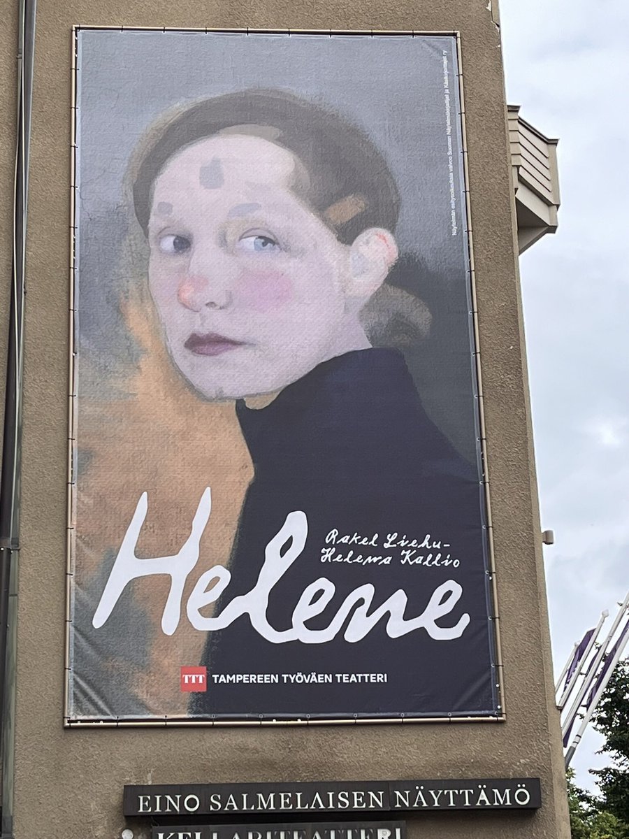 Tampereen työväen teatterissa hieno näytelmä #HeleneSchjerfbeck’istä. Suosittelen! Menkää teatteriin!
