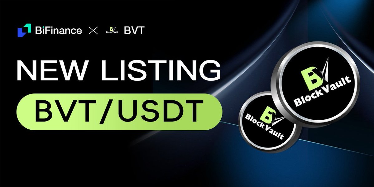 blockvault63495's tweet image. #BiFinance #NewListing #BVT @blockvault63495
📢$BVT will be launched on BiFinance.com soon!

👉Official website: bvtoken.live
🚀 Contract Address: 0x418e5662abD0dB9F67b43b0976B7B68b0a974978
📄More:bifinance.zendesk.com/hc/en-001/arti…

BlockVault is a decentralized…