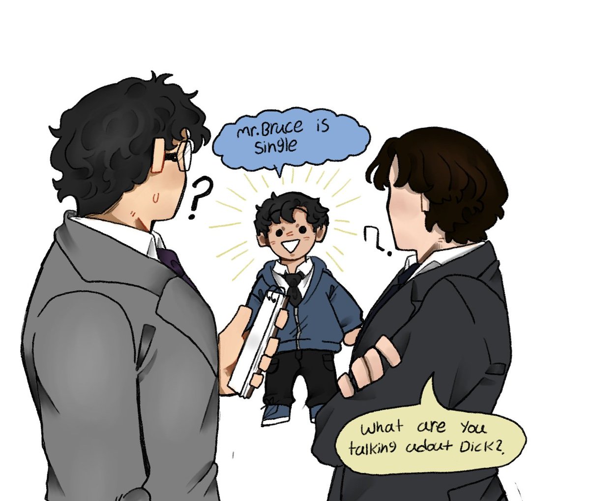 Superbat/spyxfamily AU because I thought it was a cute idea to draw☺️2/2 #spyxfamily #SuperBat #TheBatman #Superman2025 #fanart #DC