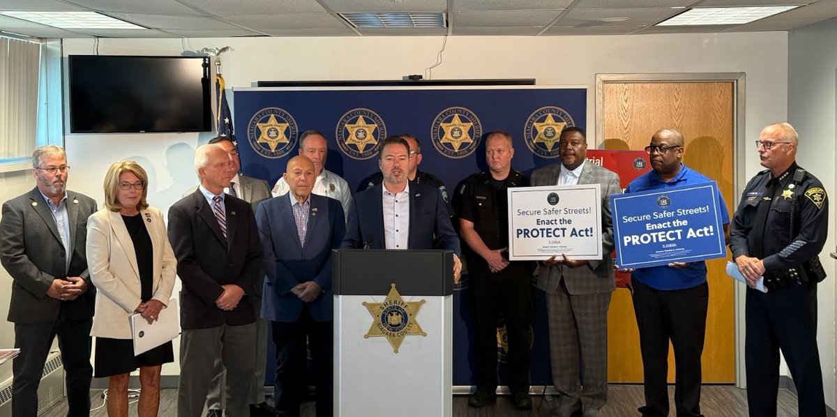 Pam Helming (@senatorhelming) on Twitter photo Standing alongside <a href="/SenatorOrtt/">Rob Ortt</a>, <a href="/SenatorBorrello/">George Borrello</a>, <a href="/NiagaraSheriff/">Niagara Sheriff</a> Michael Filicetti, <a href="/Sheriff_Baxter/">Todd Baxter</a>, Assembly members, <a href="/CSC_NY/">Consortium for Safe Communities</a>, local leaders, and law enforcement as we push for the #PROTECTAct. Together, we’re fighting for safer streets across New York. (2/3) Standing alongside <a href="/SenatorOrtt/">Rob Ortt</a>, <a href="/SenatorBorrello/">George Borrello</a>, <a href="/NiagaraSheriff/">Niagara Sheriff</a> Michael Filicetti, <a href="/Sheriff_Baxter/">Todd Baxter</a>, Assembly members, <a href="/CSC_NY/">Consortium for Safe Communities</a>, local leaders, and law enforcement as we push for the #PROTECTAct. Together, we’re fighting for safer streets across New York. (2/3)