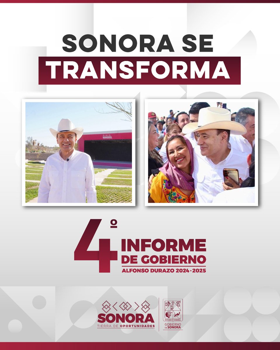 Protección Civil Sonora (@cepcsonora) on Twitter photo #SonoraSeTransforma
- Sonora está cambiando y lo estamos logrando juntos. Sonora se transforma gracias a nuestro gobernador <a href="/AlfonsoDurazo/">Alfonso Durazo</a>. #SonoraSeTransforma
- Sonora está cambiando y lo estamos logrando juntos. Sonora se transforma gracias a nuestro gobernador <a href="/AlfonsoDurazo/">Alfonso Durazo</a>.