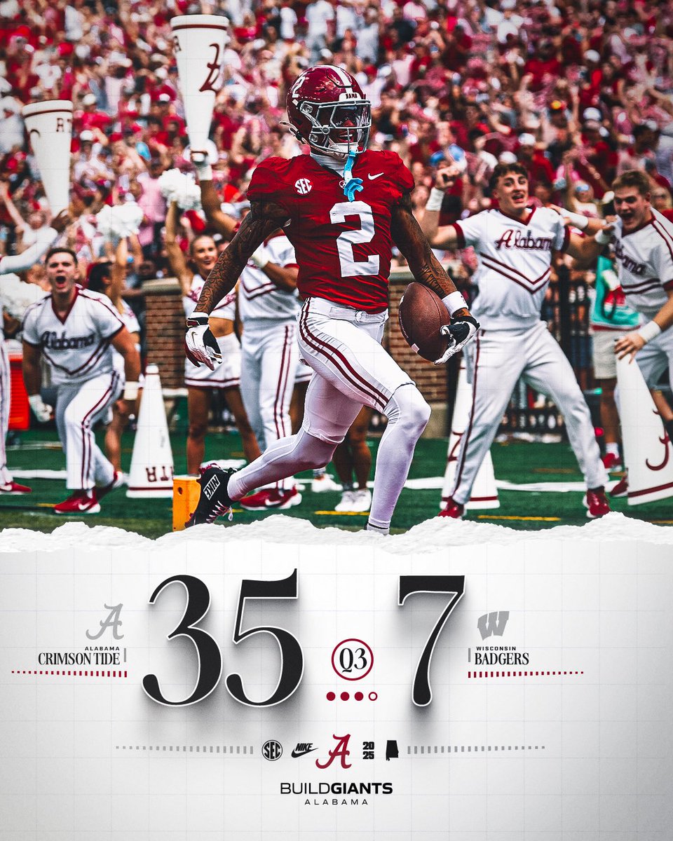 AlabamaFTBL's tweet photo. 3️⃣ Down. https://t.co/y3kthZ1lBh