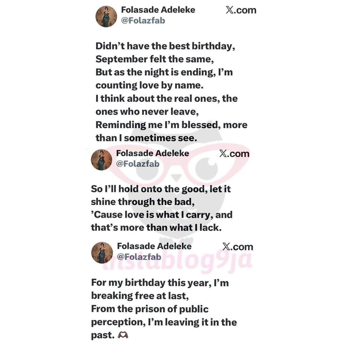 Davido’s cousin, Folasade, writes about breaking free from prison