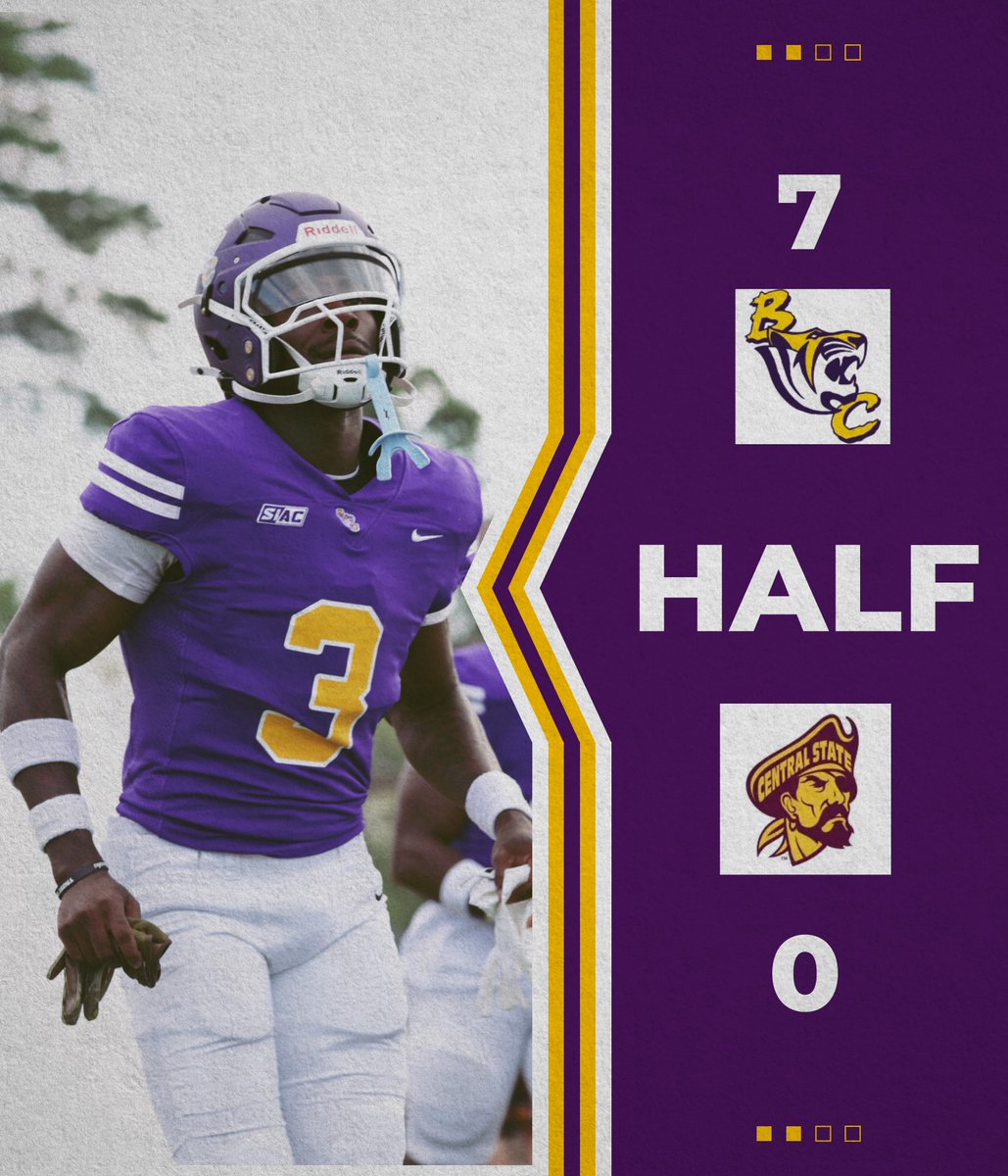⏸️ Halftime Update 🐯🏈
Benedict leads Central State 7–0 at the break!
The Tigers strike first and take the momentum into the locker room. Let’s finish strong! 💪🔥

#Vision | #TheBestOfBC