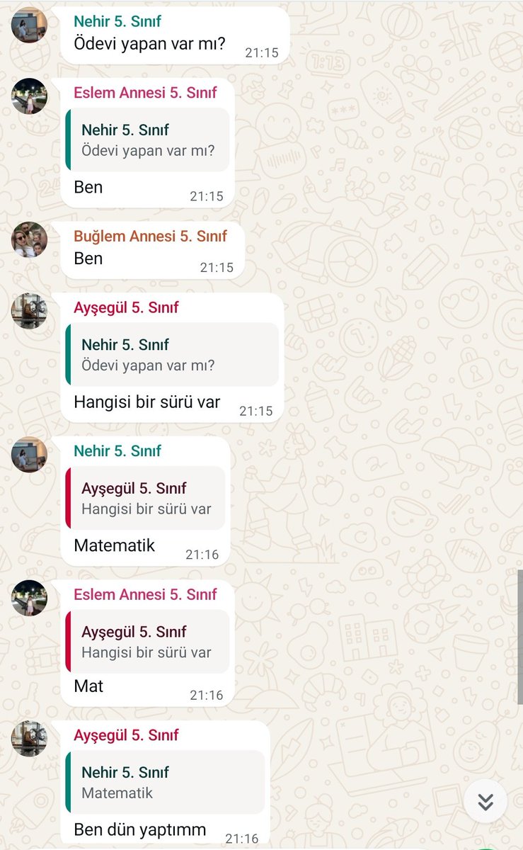 Ben şimdi bu beşinci sınıfları ekmek arası yapıp yicemm susmuyorlar kxkxkckckck